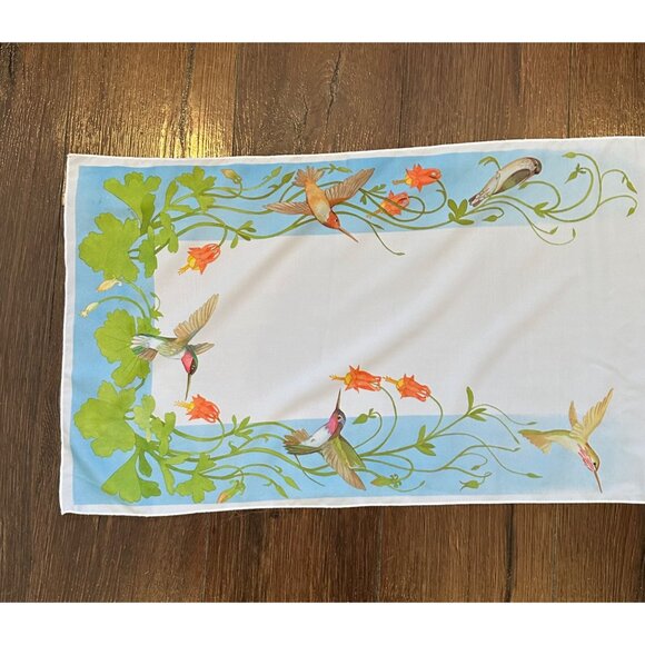 Hummingbird Ladies Neck Scarf Wrap With Floral Design National Wildlife Federati - Picture 10 of 16